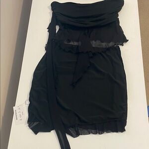 Elegant Black Strapless Dress